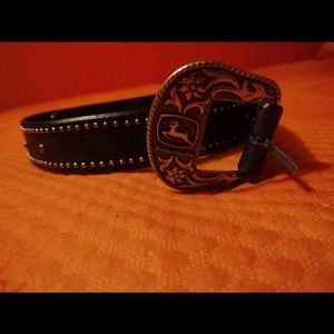 John Deere Leather Belt
